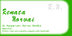 renata morvai business card
